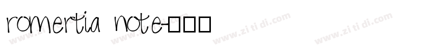 romertia note字体转换